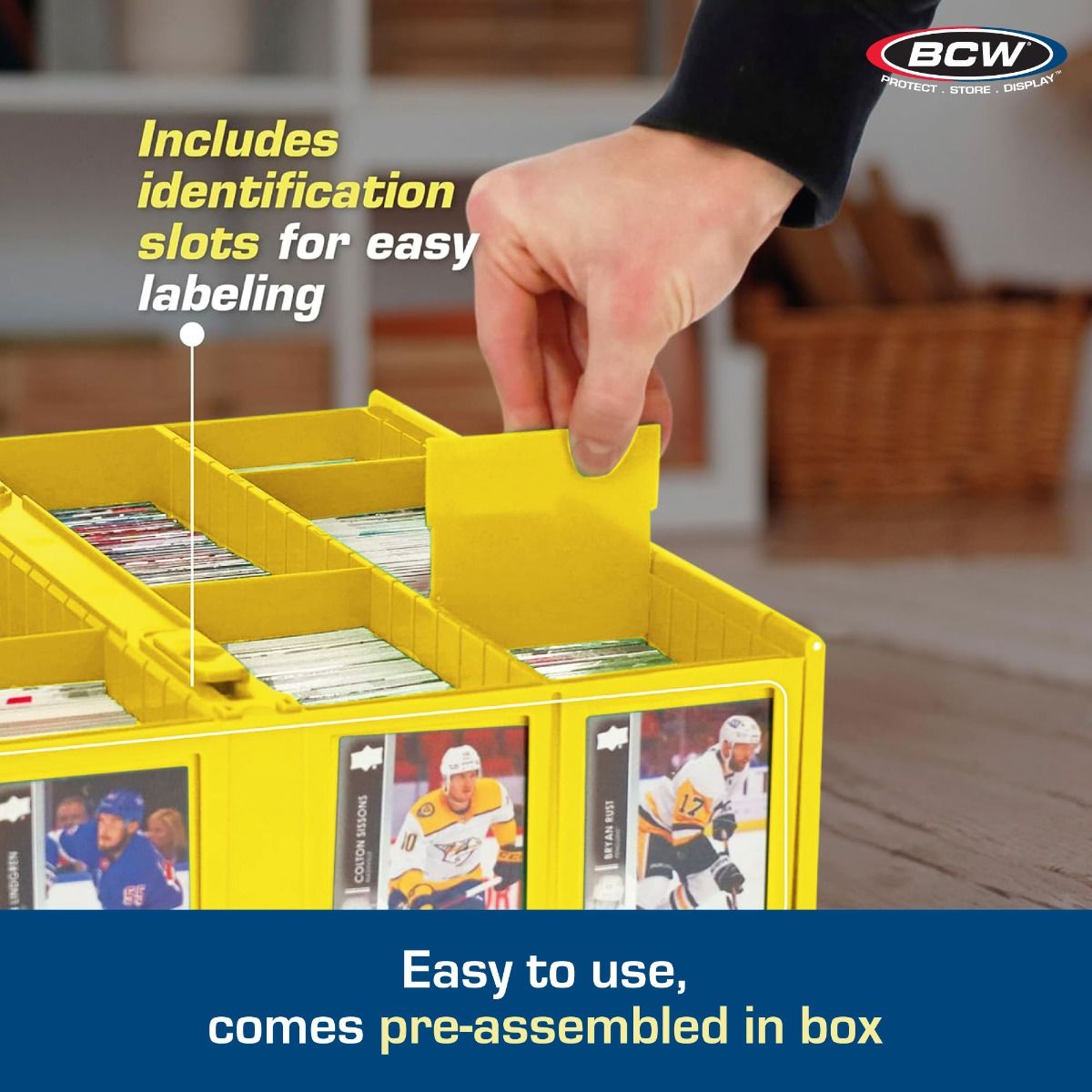 BCW Collectible Card Bin - 3200 - Yellow