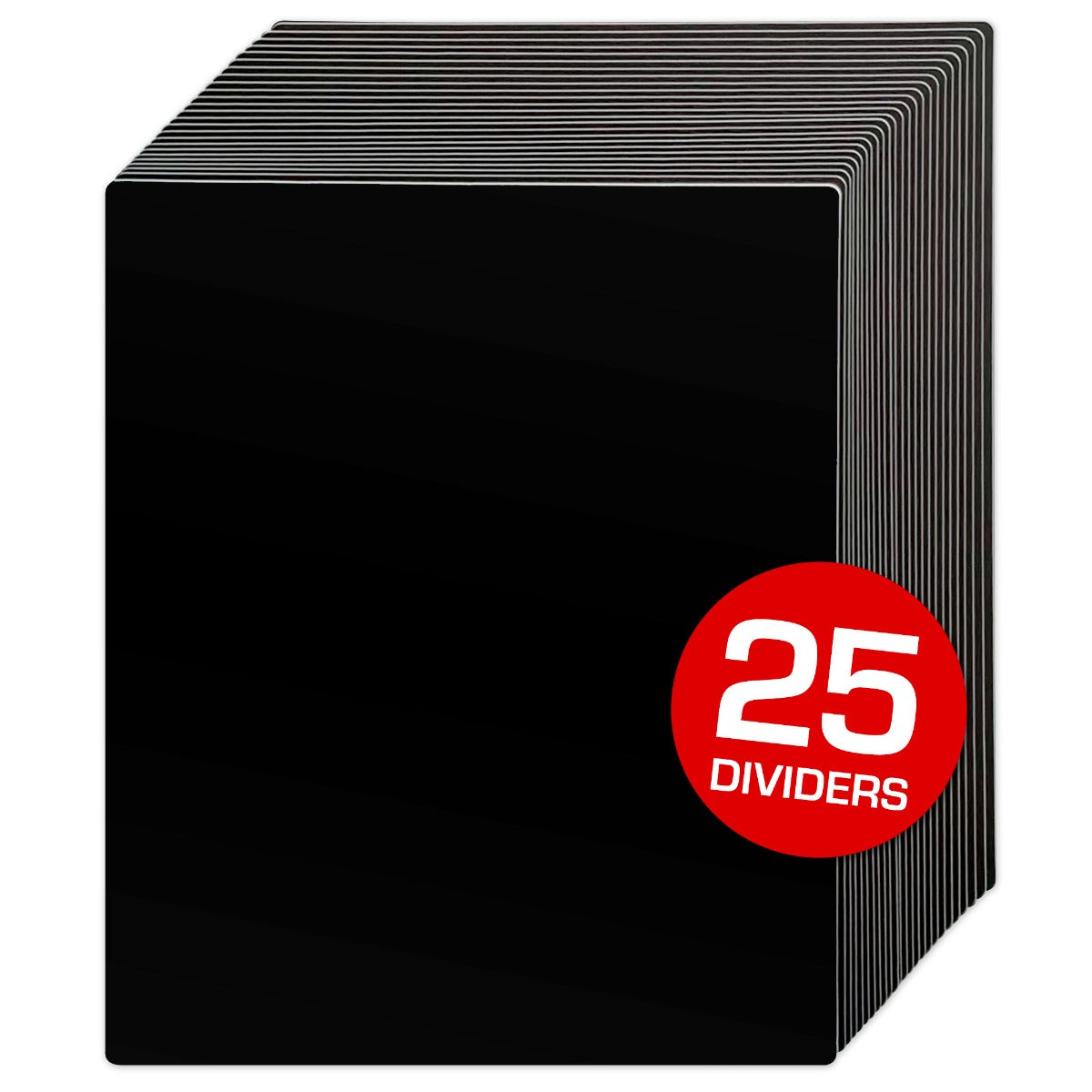 BCW 12-Inch Record Divider - Tall - Black PACK