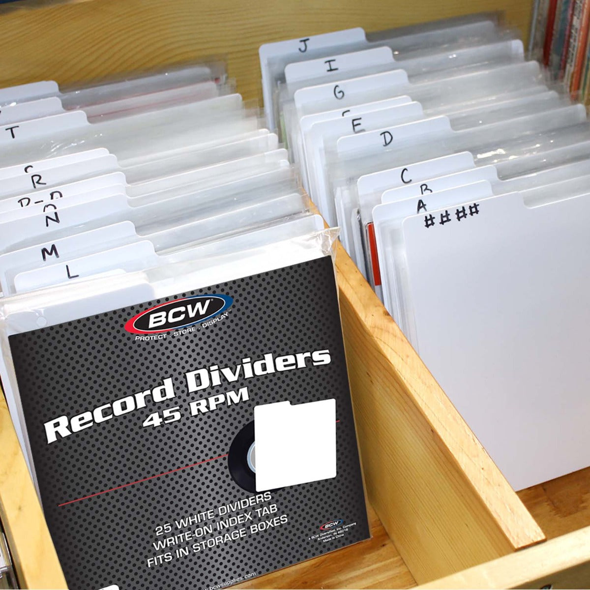 BCW 45 RPM Record Dividers - White PACK