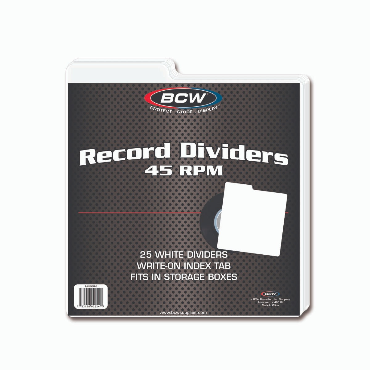 BCW 45 RPM Record Dividers - White PACK