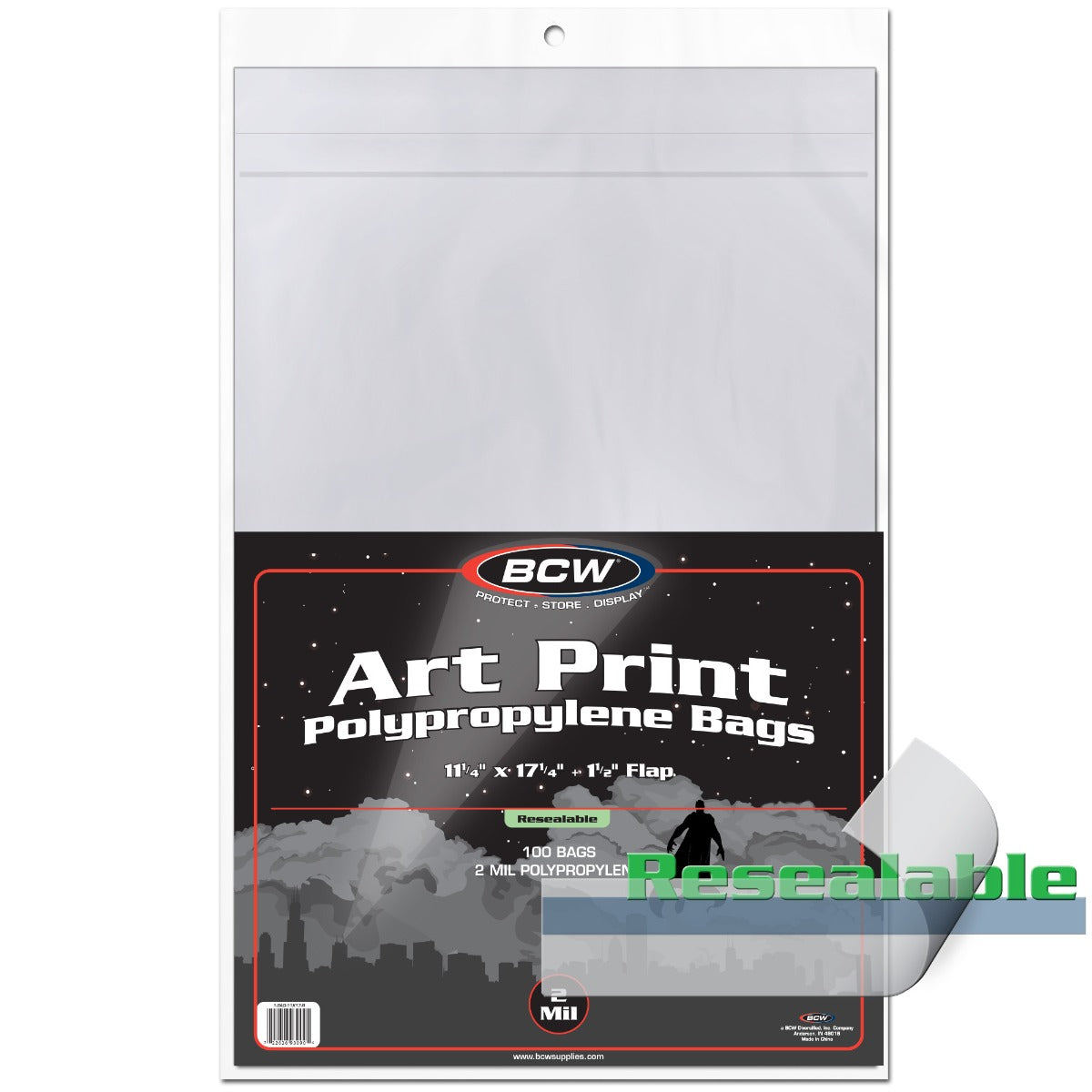 BCW Resealable 11x17 Art Print Bags PACK