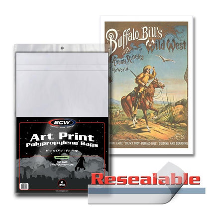 BCW Resealable 11x17 Art Print Bags PACK