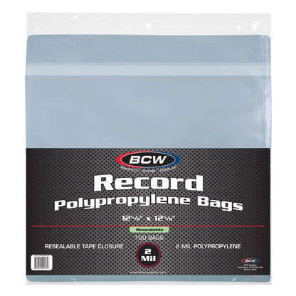 BCW Resealable 12-Inch Record Bags - Snug PACK