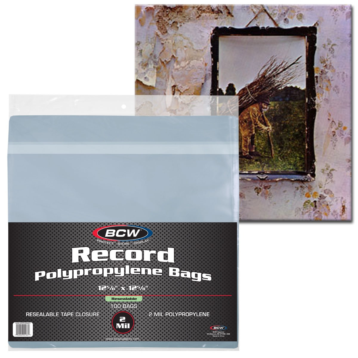 BCW Resealable 12-Inch Record Bags - Snug PACK