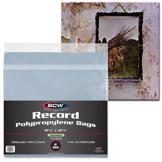 BCW Resealable 12-Inch Record Bags - Snug PACK