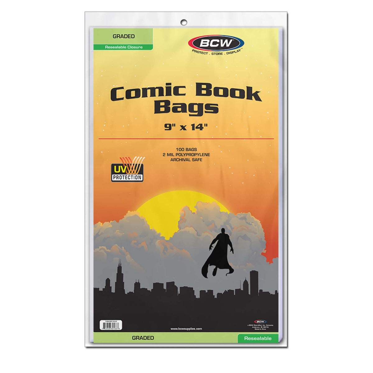 BCW Resealable Bag for Graded Comics - 9 X 14 PACK