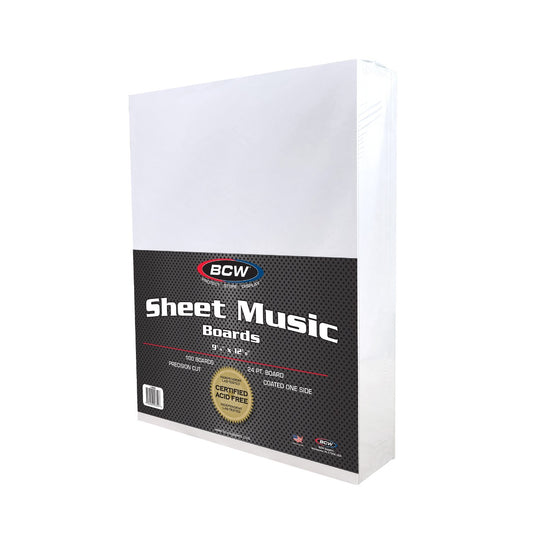 BCW Sheet Music Backing Boards PACK