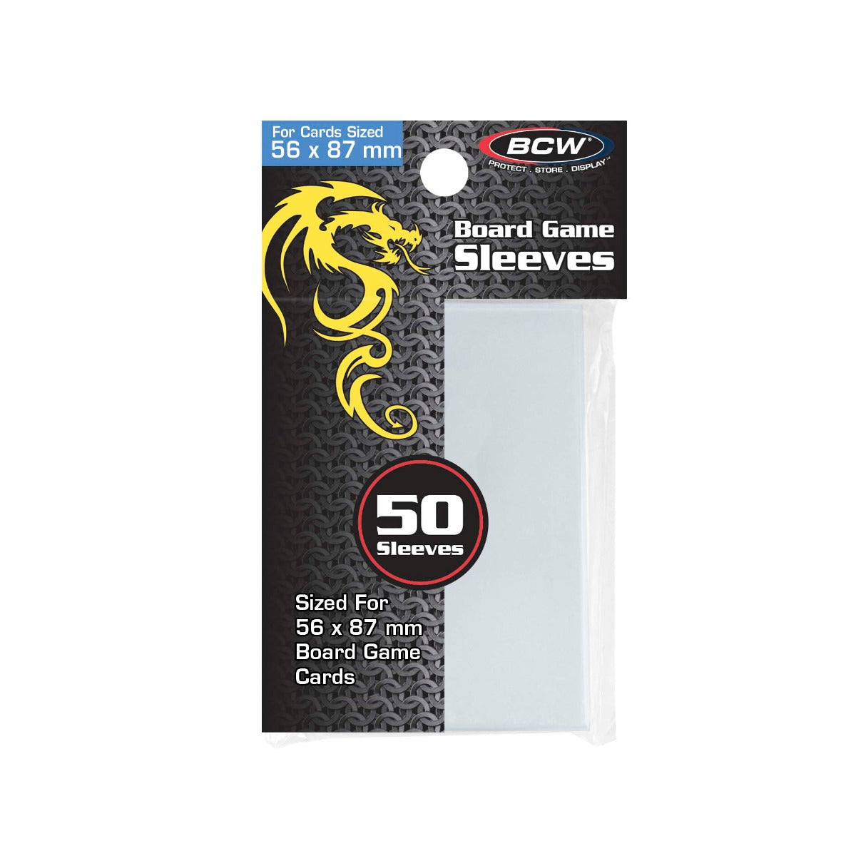 BCW Board Game Sleeves - Std American (56MM x 87MM) PACK