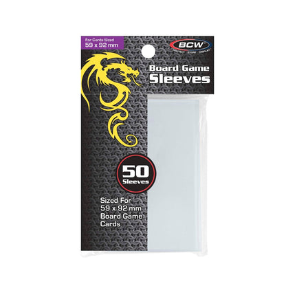 BCW Board Game Sleeves - Std Euro (59MM x 92MM) PACK