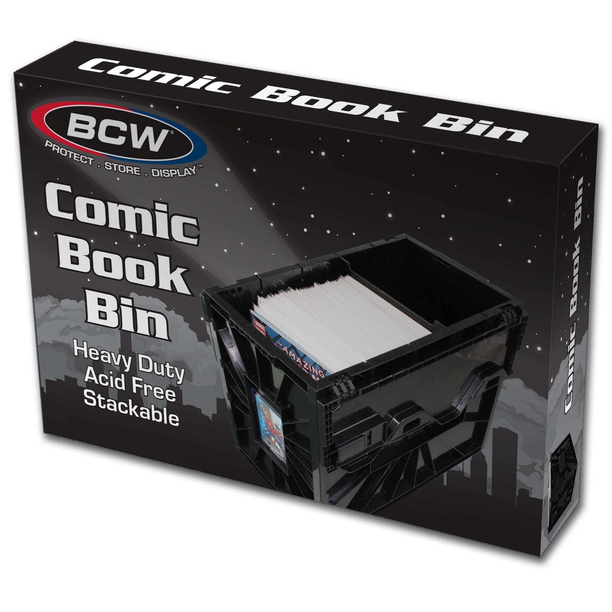 BCW Short Comic Book Bin - Black EACH