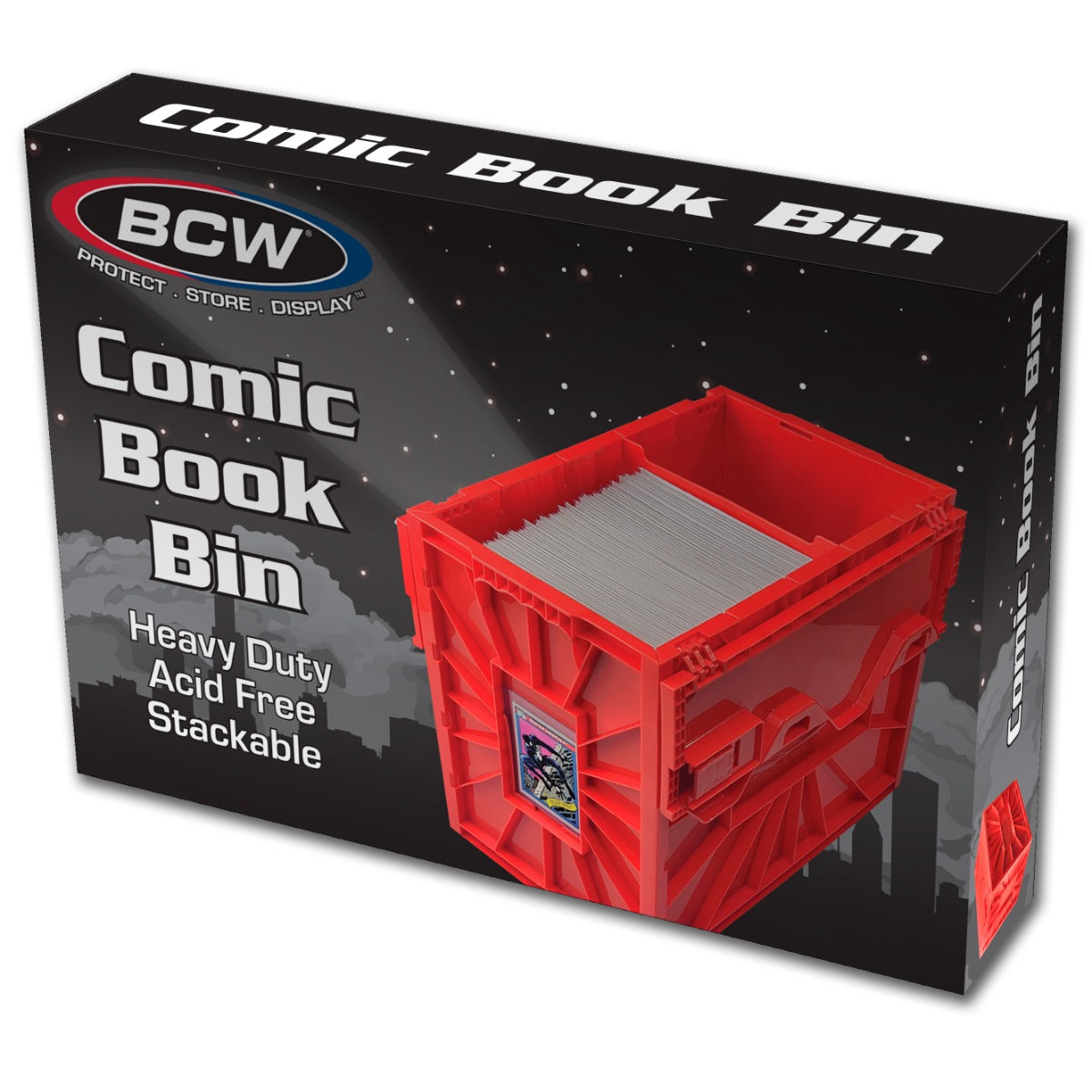 BCW Short Comic Book Bin - Red EACH