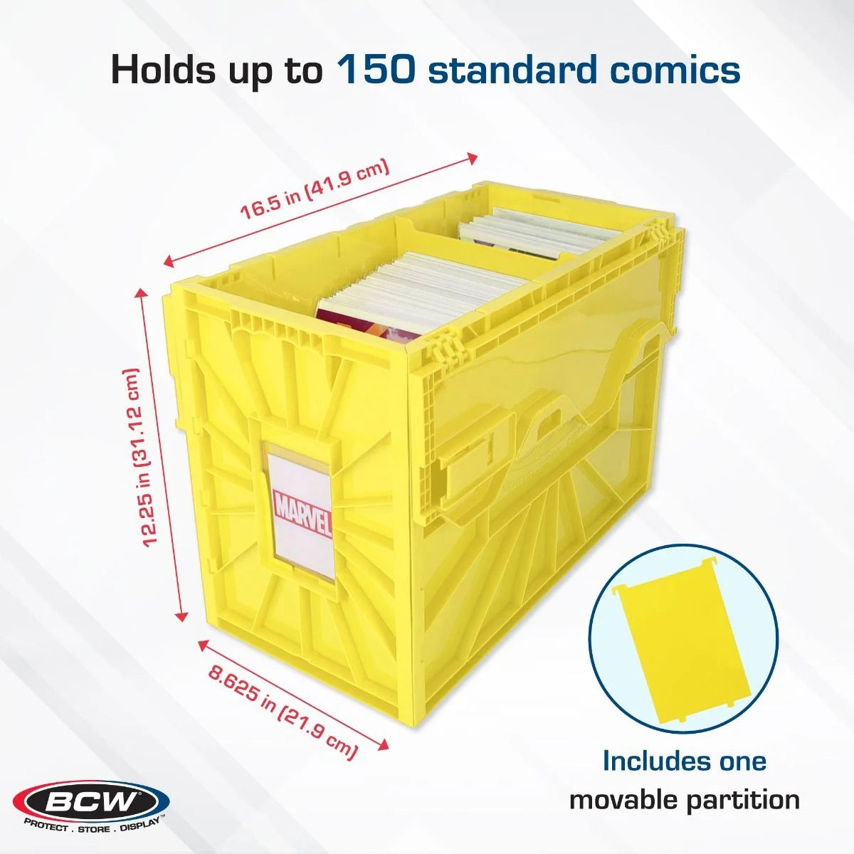 BCW Short Comic Book Bin - Yellow