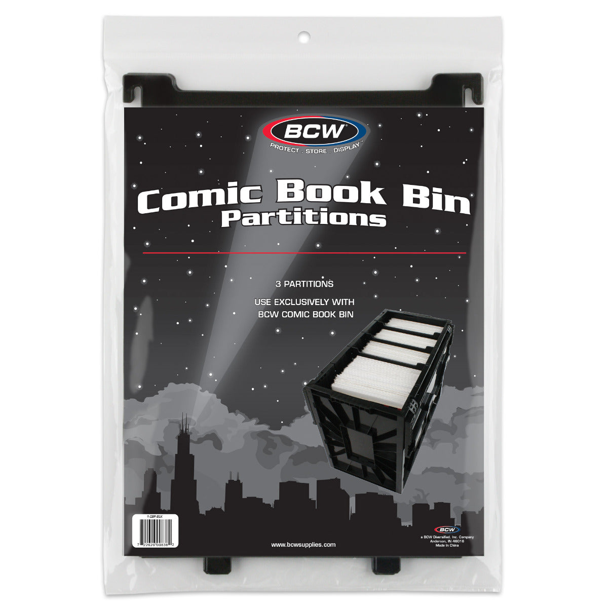 BCW Comic Book Bin Partitions - Black PACK