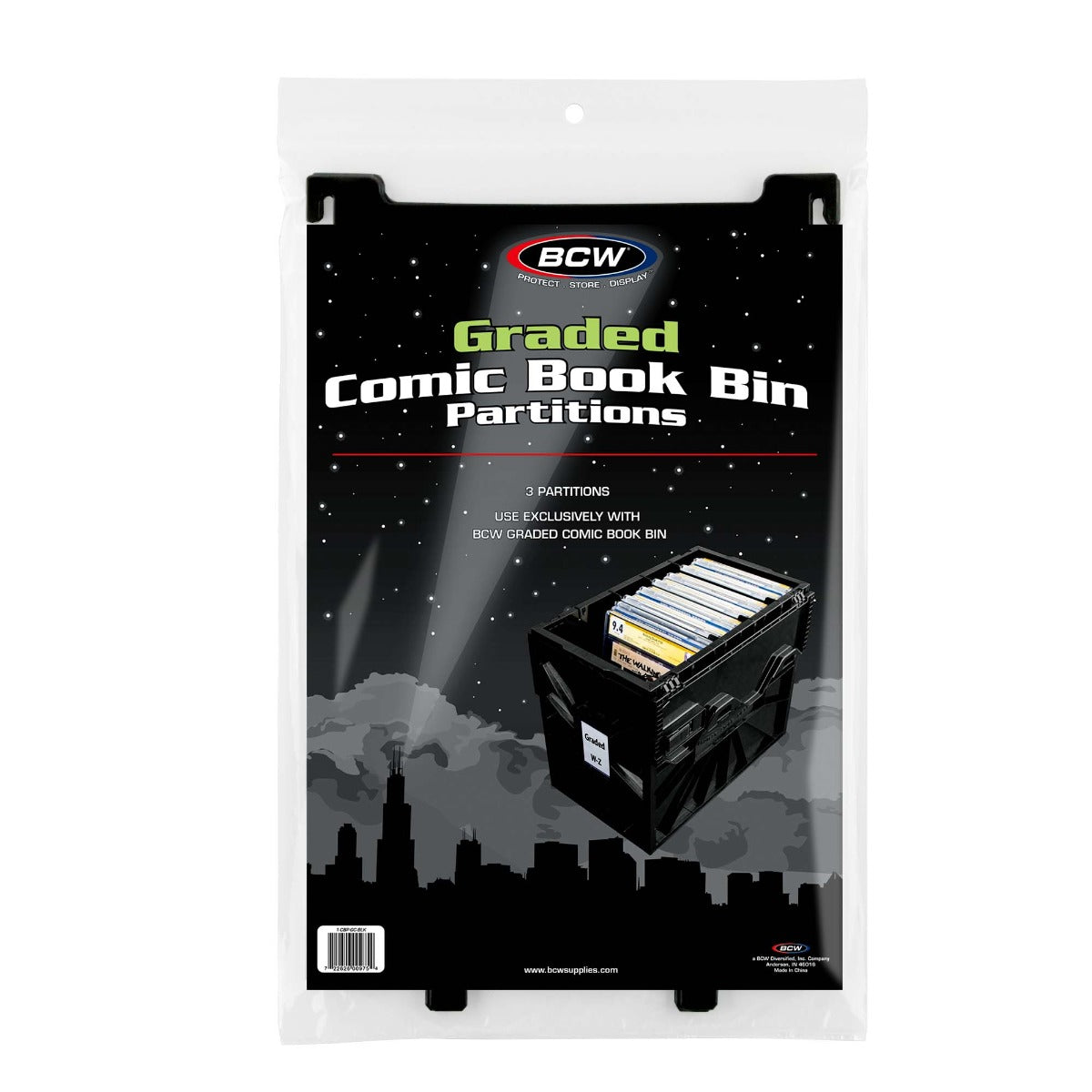 BCW Graded Comic Book Bin Partitions - Black PACK