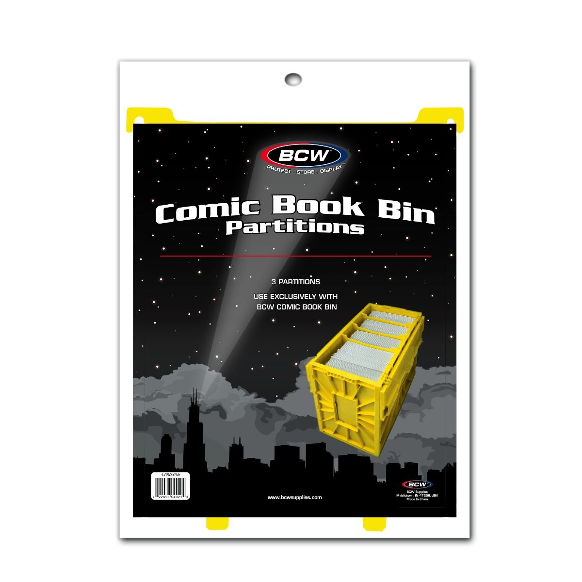 BCW Comic Book Bin Partitions - Yellow