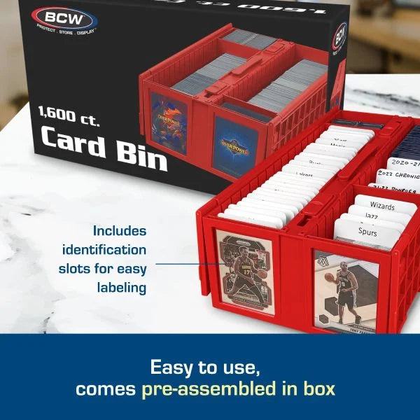 BCW Collectible Card Bin - 1600 - Red