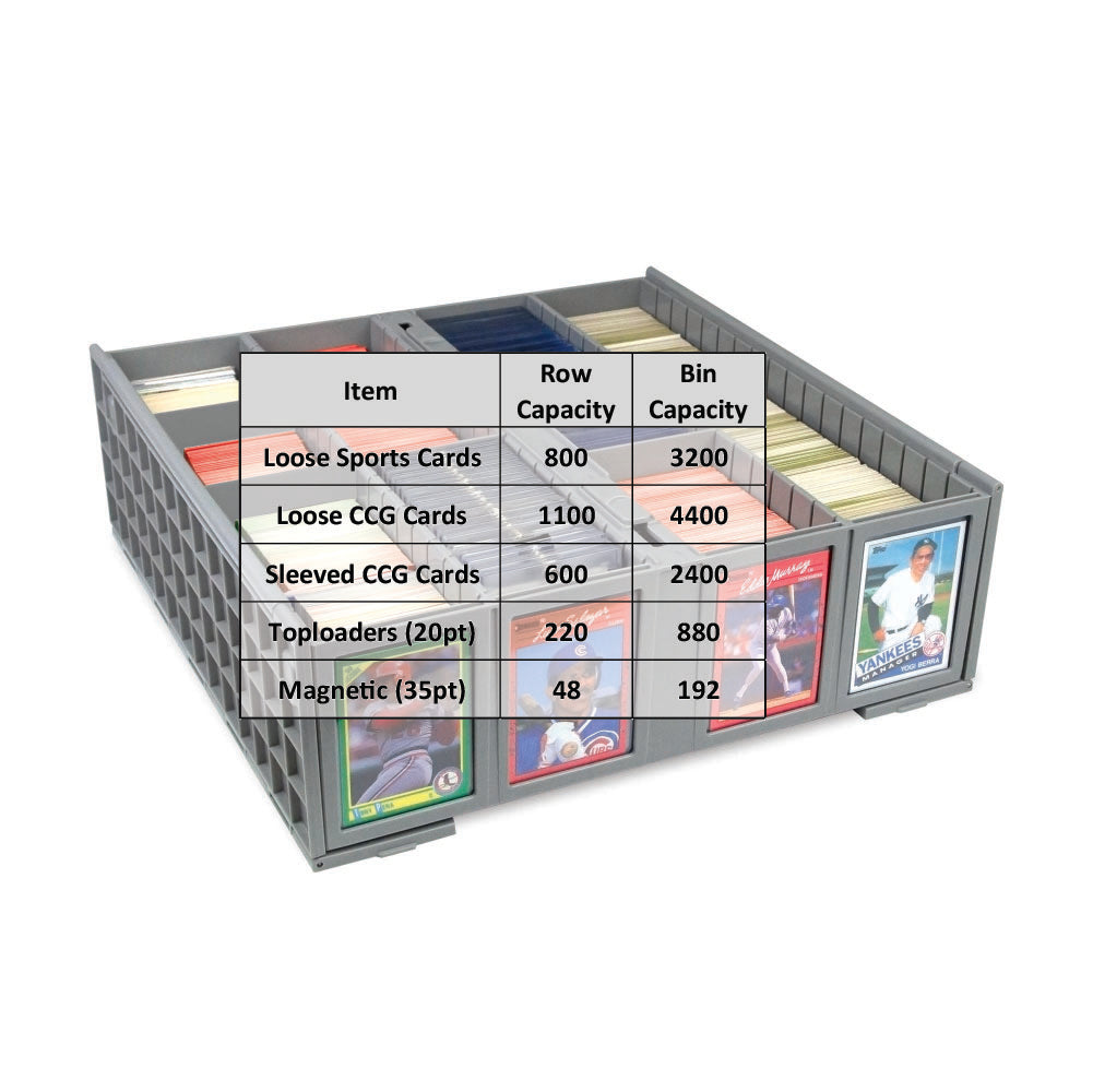 BCW Collectible Card Bin - 3200 - Gray EACH