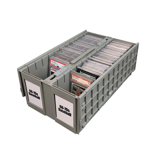 BCW Graded Card Bin - 2 Row - Gray EACH