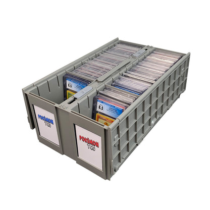 BCW Graded Card Bin - 2 Row - Gray EACH