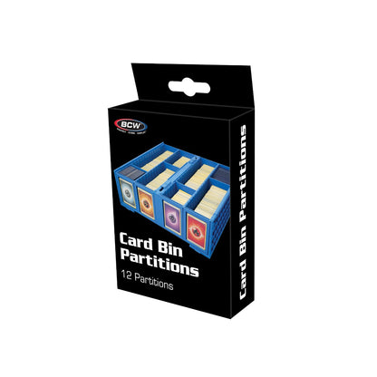 BCW Collectible Card Bin Partitions - Blue PACK