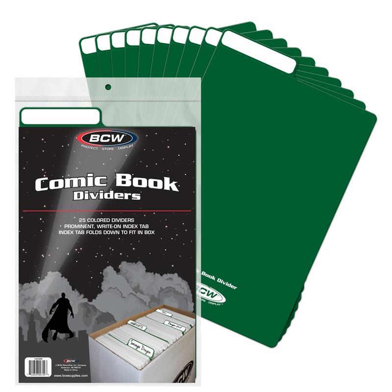 BCW Comic Book Dividers - Green PACK