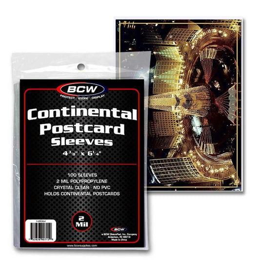 BCW Continental Postcard Sleeves PACK