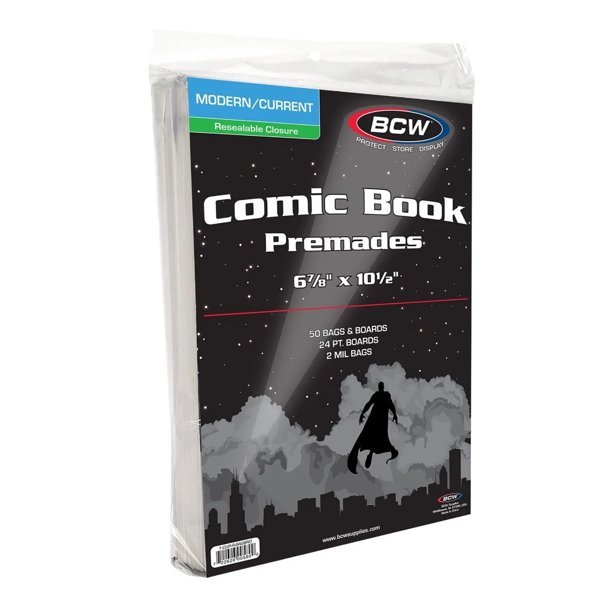 BCW Premade Resealable Current Comic Bag and Board