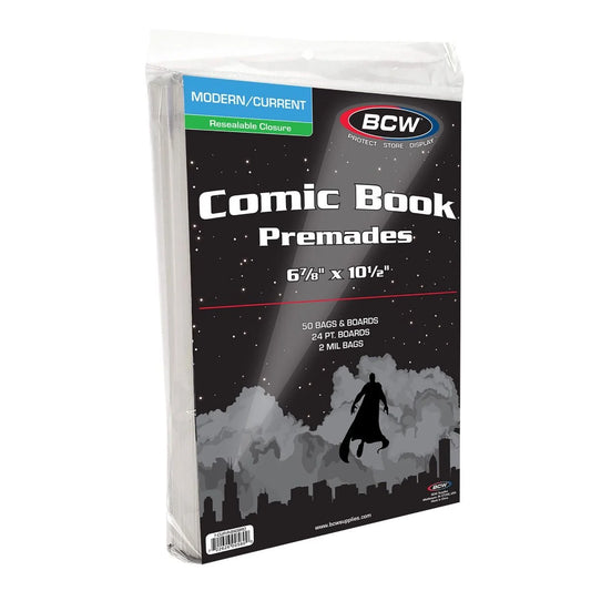 BCW Premade Resealable Current Comic Bag and Board