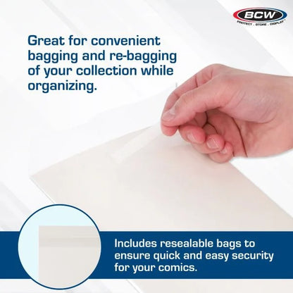 BCW Premade Resealable Current Comic Bag and Board