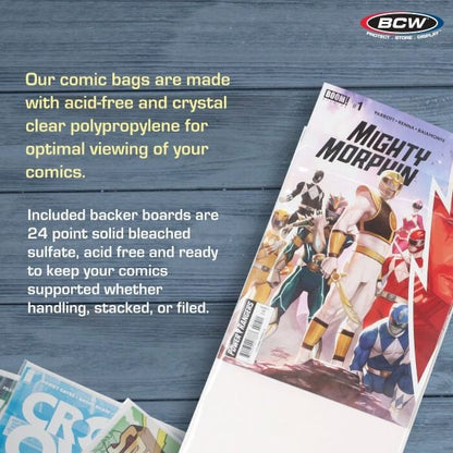 BCW Premade Resealable Current Comic Bag and Board