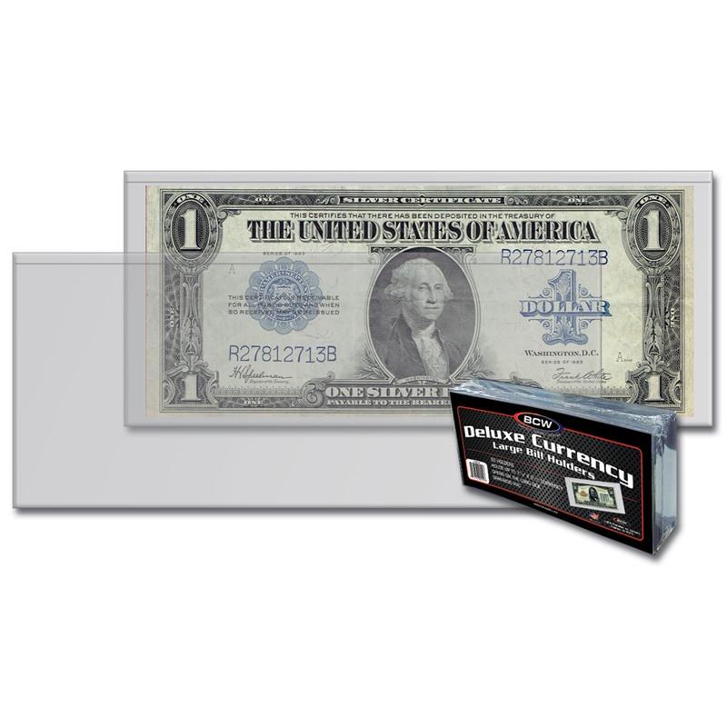 BCW Deluxe Currency Holder - Large Bill PACK