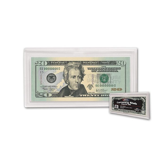 BCW Deluxe Currency Slab - Regular Bill EACH