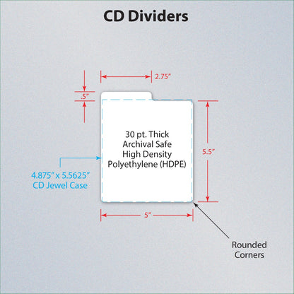 BCW Compact Disc Dividers PACK