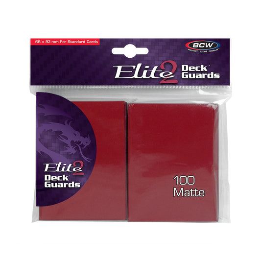 BCW Deck Guard - Elite2 - Anti-Glare - Red PACK