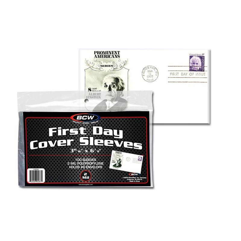 BCW First Day Cover Sleeves PACK