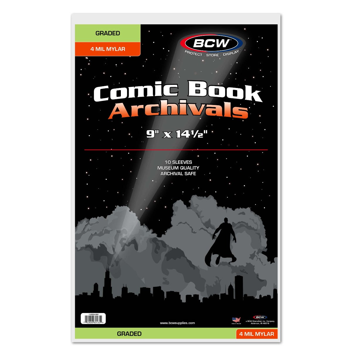 BCW Graded Comic Mylar Sleeve - 4 MIL PACK