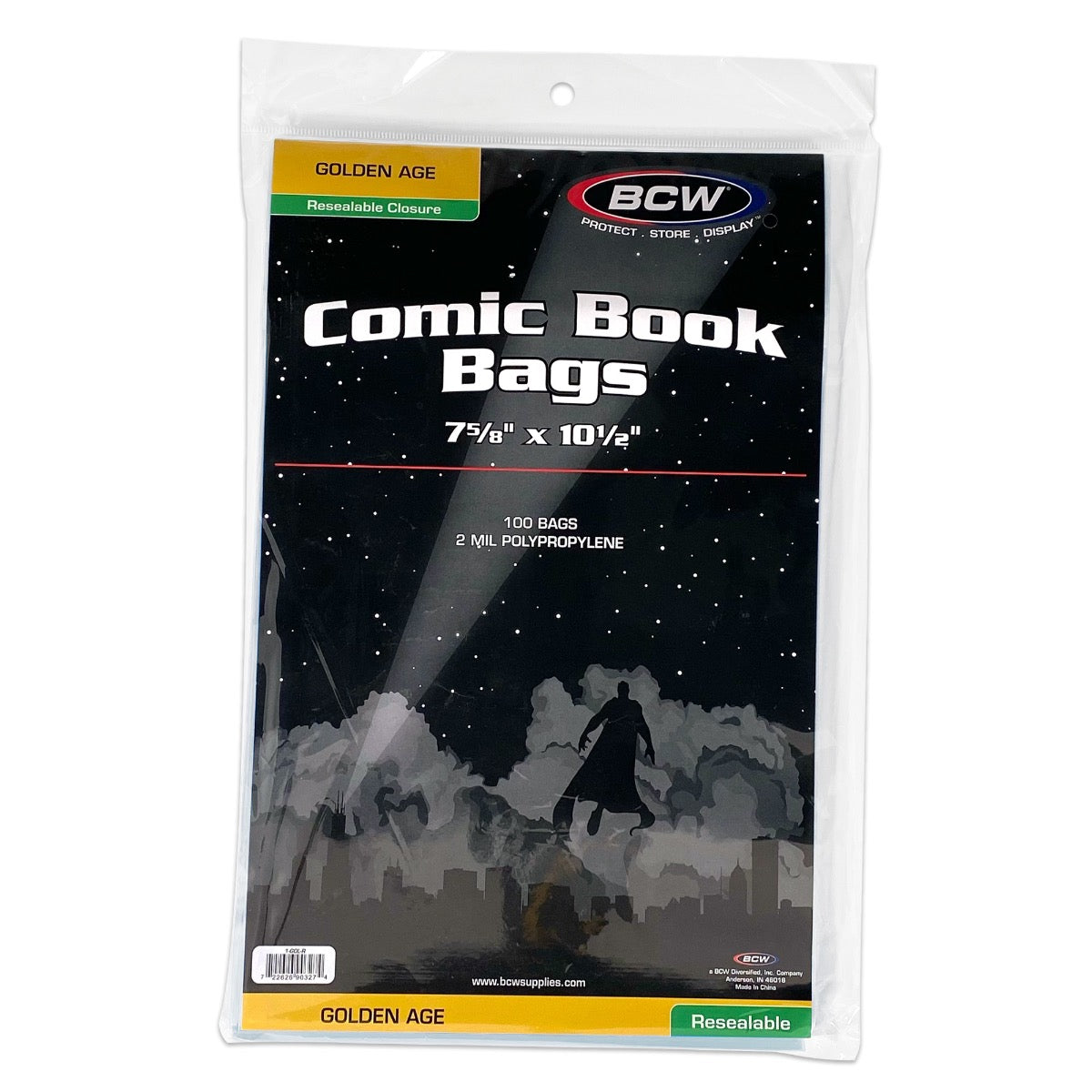 BCW Resealable Golden Comic Bags PACK