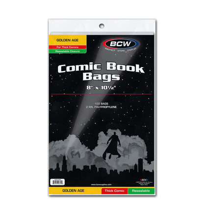 BCW Resealable Golden Comic Bags PACK