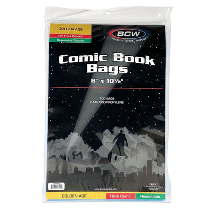 BCW Resealable Golden Comic Bags - Thick PACK