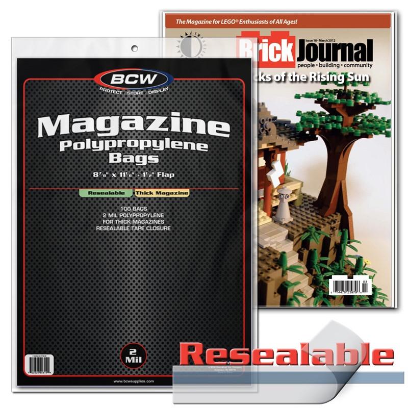 BCW Resealable Magazine Bags - Thick PACK