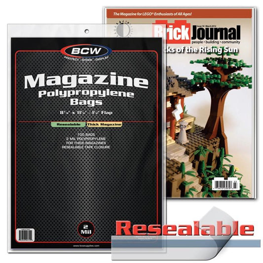 BCW Resealable Magazine Bags - Thick PACK