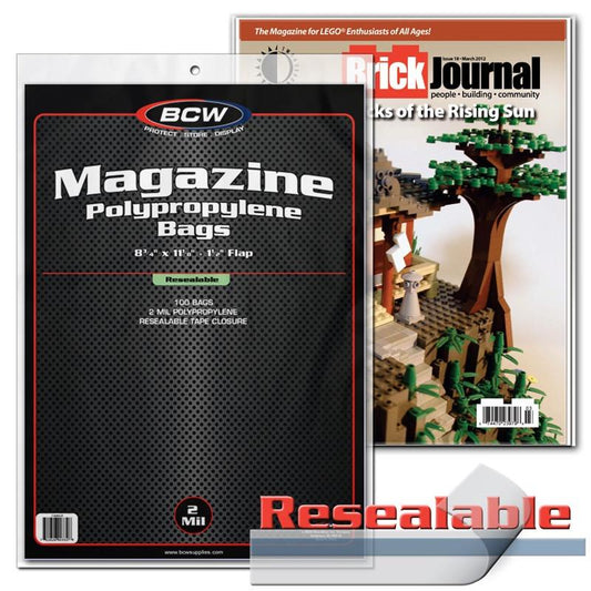 BCW Resealable Magazine Bags PACK