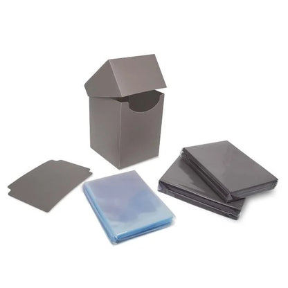 BCW Combo Pack - Inner Sleeves and Elite2 Deck Guards-Cool Gray