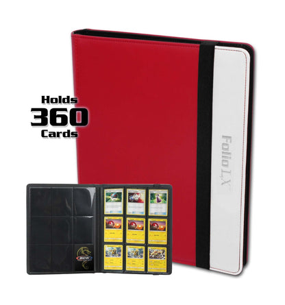 BCW Folio 9-Pocket LX Album - Red-White EACH