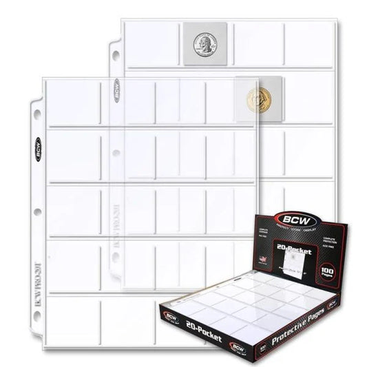 BCW Pro 20-Pocket Page (100 CT. Box)