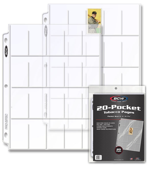 BCW Pro 20-Pocket Tobacco Page (20 CT. Pack) PACK