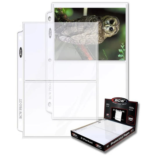 BCW Pro 2-Pocket Photo Page (100 CT. Box)