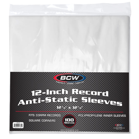 BCW 12 Inch Record Inner Sleeve - Anti-static PACK