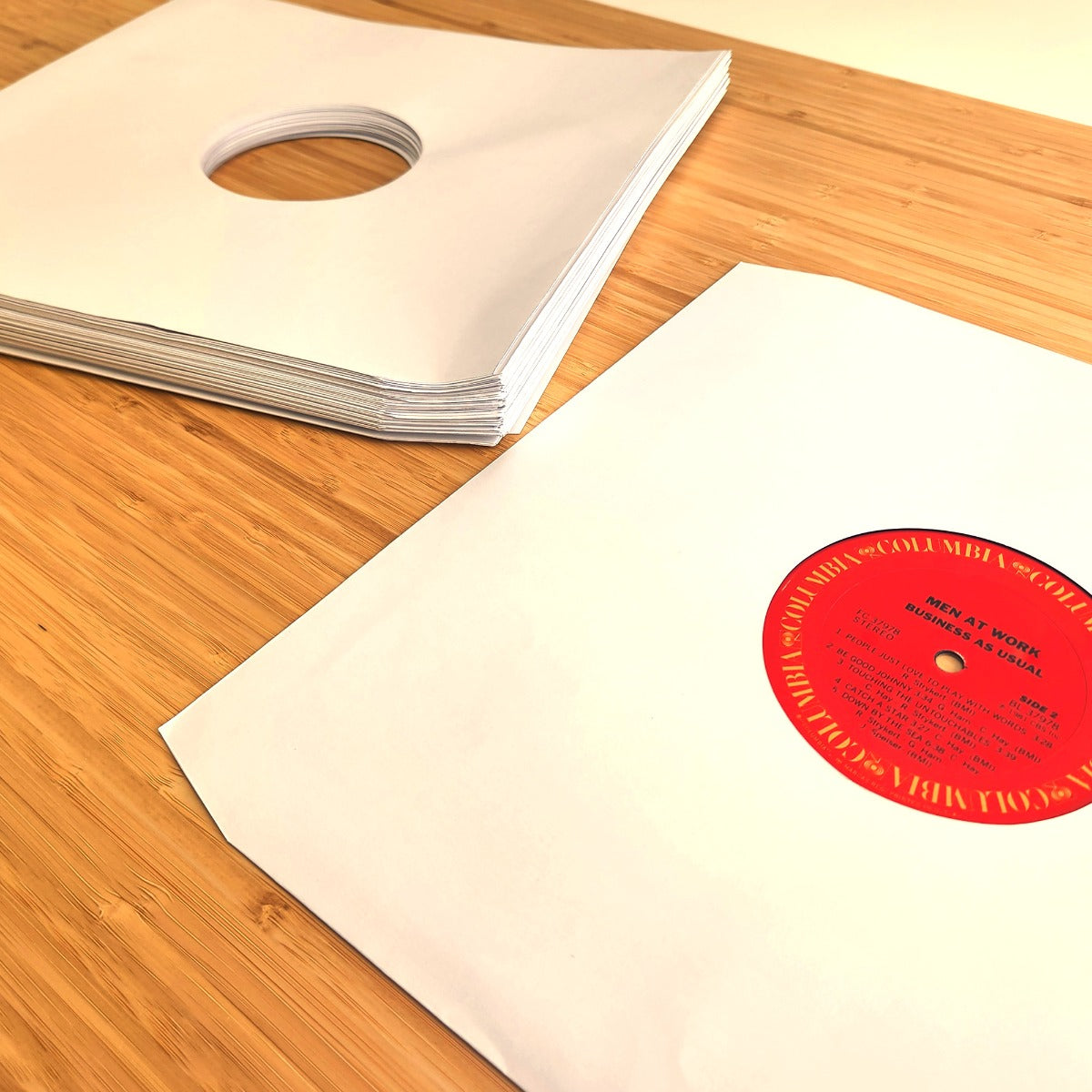 BCW 12 Inch Record Paper Inner Sleeve - Cut Corners - White PACK