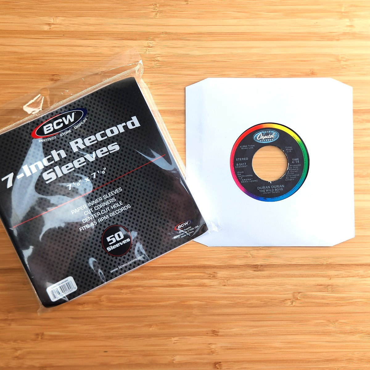 BCW 7 Inch Record Paper Inner Sleeve - Cut Corners - White PACK